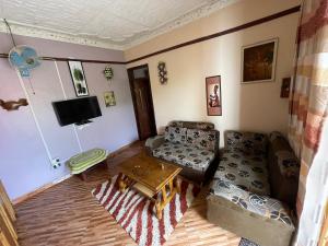 a living room with a couch and a table at APARTMENT 01 Meadowbrook Home Stade in Kasaayi