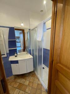 a bathroom with a sink and a shower at Chambre d'hôtes "La Bastide des Eucalyptus" in Antibes +63 photos