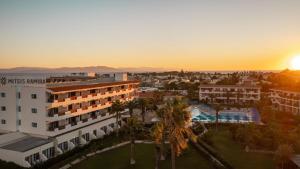 an aerial view of a resort at sunset at Mitsis Ramira in Kos