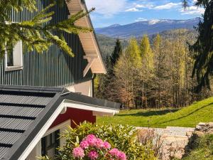 a house with a view of the mountains at Willa Bukowy Las - Everslow in Szklarska Poręba