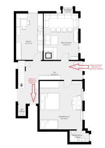 a floor plan of a house at Berghaus Biberwier in Biberwier