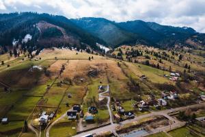 an aerial view of a park in the mountains at Sadova Chalet in Sadova