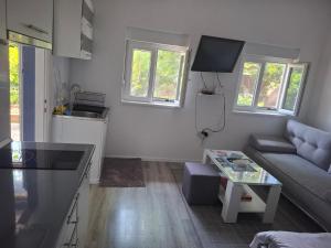 a living room with a couch and a table at Eid in Mostar