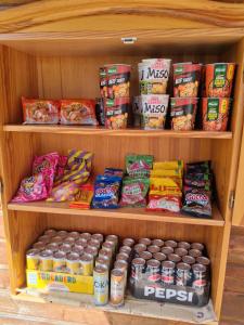 a pantry filled with lots of different types of food at Tottes Resort in Kolmården