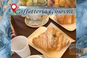 a collage of photos of a table with bread and fruit at B&B Sweet Ruins in Ercolano