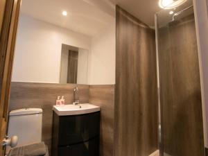 a bathroom with a toilet and a sink and a shower at 2 Bed in Skipton oc-75646 in Grassington