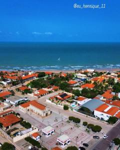 an aerial view of a town with orange roofs at Pousada Recanto do Marinheiro in Aracati