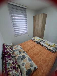 a bedroom with two beds and a window at Adagio Studio Apartment in Plav