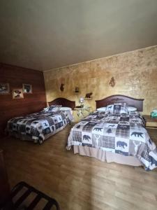a bedroom with two beds in a room at Chateau Lodge in Oregon