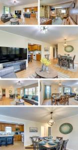 four different views of a living room and dining room at Sunrise Cottage in Blue Ridge +28 photos