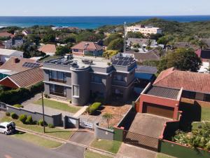 an aerial view of a house in a suburb at Harewood Lodge in East London