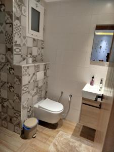 a bathroom with a toilet and a sink at Riad Andalous in Ariana +32 photos