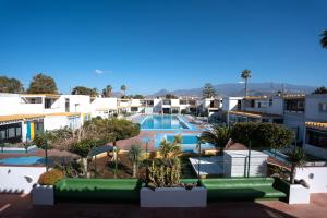 an aerial view of a resort with a swimming pool at Silent Paradise Drago Complex in Costa Del Silencio