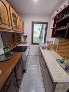 a kitchen with a sink and a counter top at KOPILOVE in Foča +23 photos