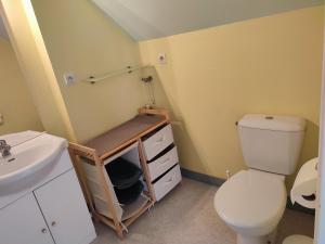 a bathroom with a toilet and a sink at Le Nid Douillet in Saint-Berthevin-sur-Vicoin +11 photos