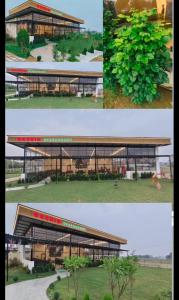 two different pictures of a building with at Orchid resort in Sultānpur