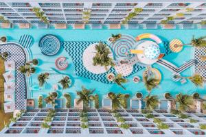 an aerial view of the pool on a cruise ship at Sugar Marina Hotel -POP- Kata Beach in Kata Beach