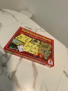 a lego board game is sitting on a table at Ferienwohnung Freedom 3 Terrasse High End in Northeim +14 photos