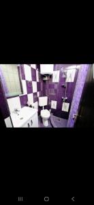 a bathroom with a toilet and a sink at Tiglina in Galaţi