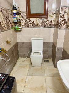 a bathroom with a toilet and a sink at Center Apartment in Aswan +7 photos