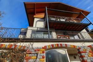 A balcony or terrace at Wolfgangsee Appartment
