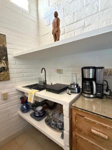 a kitchen with a sink and a coffee maker at Casa Portillo in Puerto Vallarta