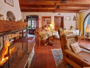 Χώρος καθιστικού στο Alpenchalet Zum Jeremia
