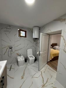 a bathroom with a sink and a toilet and a sink at Oda Pisha Theth in Grumas