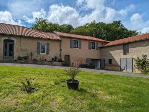 a house with a plant in a yard at Au Marron in Seissan