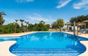 a large swimming pool with blue water at Sa Palmaria Dos in Can Picafort