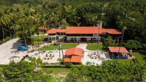 an aerial view of a resort with a swimming pool at Tides Oceanfront Resort in Santa Cruz