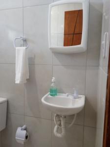 Koupelna v ubytování Pousada Acuípe