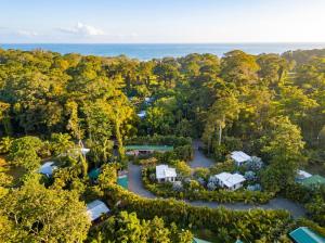 an aerial view of a resort in the forest at Selvática Residences in Puerto Viejo