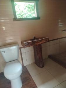 a bathroom with a toilet and a sink at Cielo nocturno Perez Zeledon in Berlín