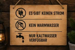 a sign hanging on a wall with some signs on it at Fohlenwies - romantische Berghütte in Alleinlage Osttirol in Lienz
