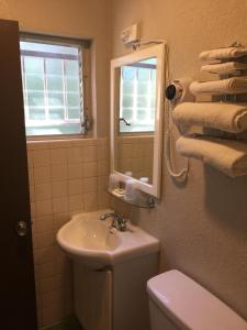 A bathroom at Campbell Motel