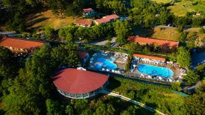 an overhead view of a resort with a swimming pool at I Cancelli -Mugello Park Family Village in Palazzuolo sul Senio