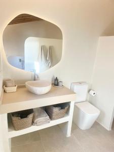 a bathroom with a sink and a mirror at Casa Marítima in Altea +34 photos