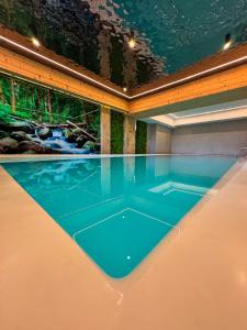a swimming pool with a tennis court on the floor at Aparthotel Diamond SPA Relax in Białka Tatrzańska