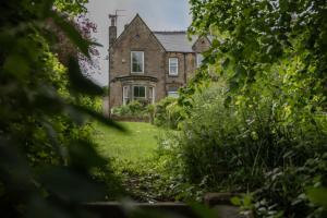 an old house seen through the leaves of trees at The Clarence in Bishop Auckland