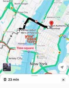 a map of the new york at Soho House - 20 Min to NYC - Breakfast Included- A in Jersey City