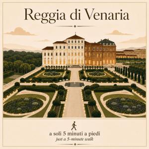 a picture of a building with a garden at Royal Nest Venaria Reale in Venaria Reale
