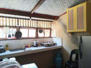 a small kitchen with a sink and a stove at Henalric's Place in Roxas