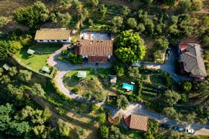 an overhead view of a house with a yard at Villino Isò in La Spezia