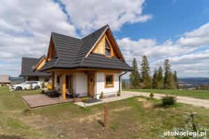 a small house with a black roof at Heidi in Zakopane