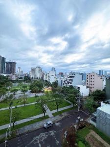 a view of a city with a park and a street at Salux Hotel in Danang