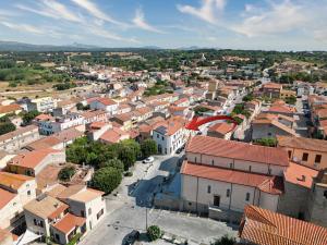 an aerial view of a town with buildings at ANTICHE TERRE Di GALLURA in Monti