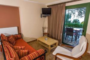 A seating area at Eltheo Villas