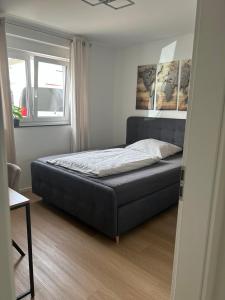 a bedroom with a bed in a room at Aaberg Lounge in Waldshut-Tiengen