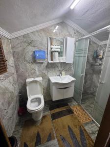 a bathroom with a toilet and a sink at Dere Evi in Rize